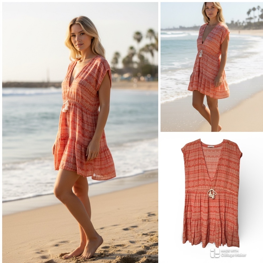 Robin Piccone coral beach coverup dress